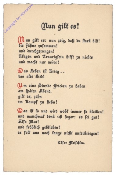 Nun gilt es!