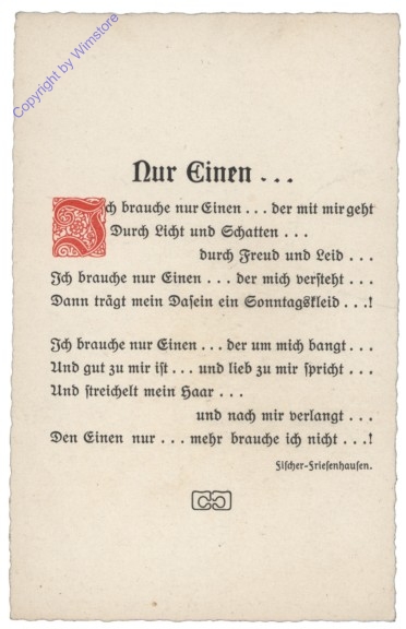Nur Einen ...