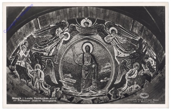ak143120 Lund, Mosaik i Lunds Domkyrkas absid
