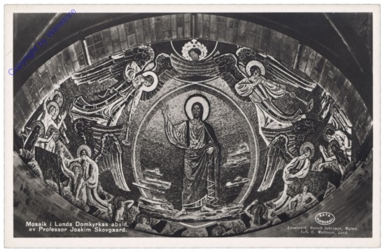 ak143121 Lund, Mosaik i Lunds Domkyrkas absid