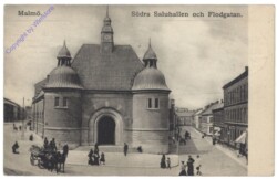 ak143160 Malmö, Södra Saluhallen och Flodgatan