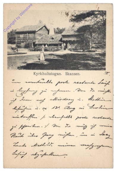 ak143194 Stockholm, Kyrkhultstugan, Skansen