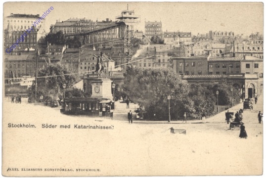 ak143212 Stockholm, Söder med Katarinahissen