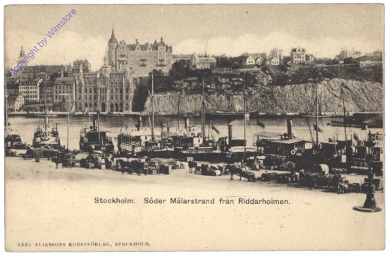 ak143214 Stockholm, Söder Mälarstrand fran Riddarholmen
