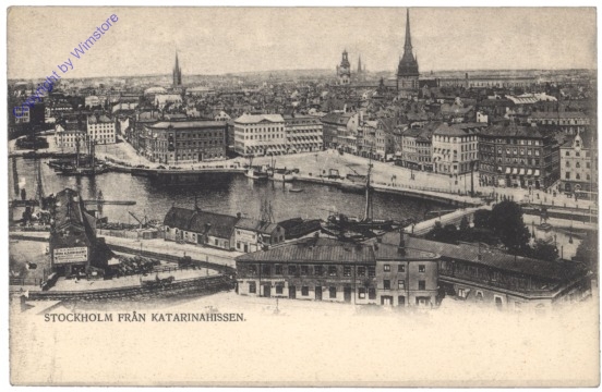 ak143215 Stockholm, fran Katarinahissen
