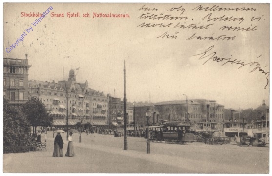 ak143223 Stockholm, Grand hotell och Nationalmuseum
