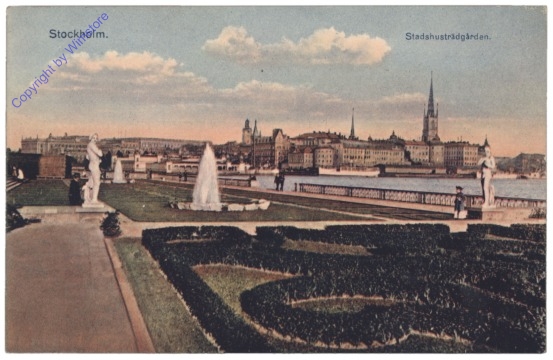 ak143235 Stockholm, Stadhusträdgarden