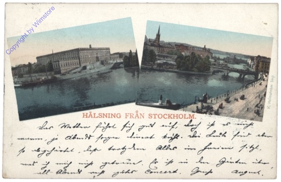 ak143260 Stockholm, Hälsning fran