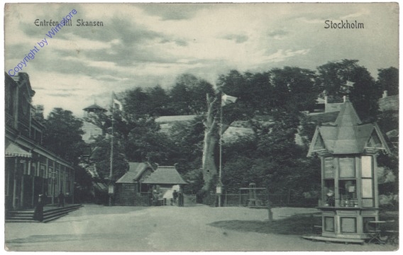 ak143271 Stockholm, Entreen till Skansen