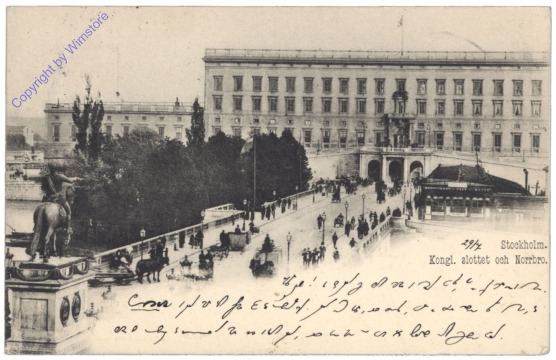 ak143275 Stockholm, Kongl. slottet och Norrbro