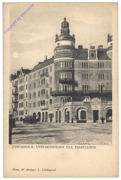 ak143290 Stockholm, Uppfartsvägen till Vasastaden