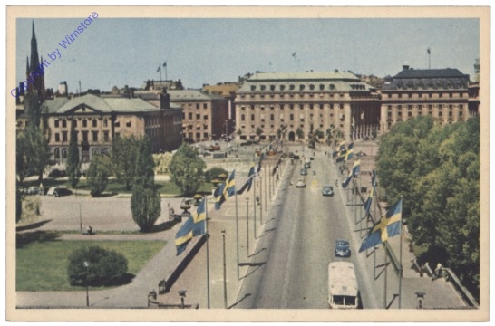 ak143329 Stockholm, Norrbro med Gustav Adolfs Torg
