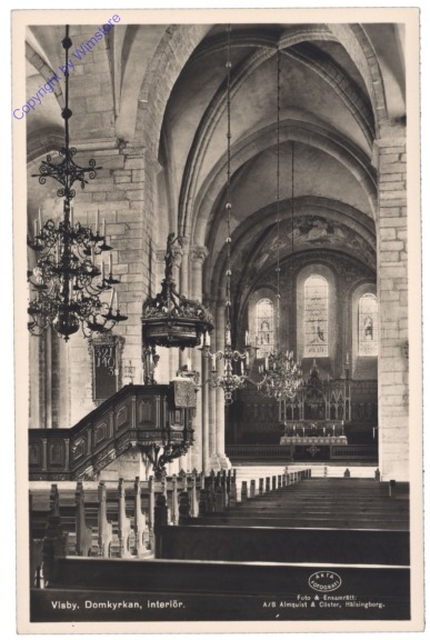 ak143358 Visby, Domkyrkan, Interiör