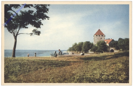 ak143373 Visby, Stranden med Kruttornet