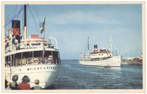 ak143375 Visby, och "Drotten" i Visby hamn