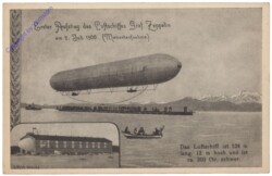 Erster Aufstieg des Luftschiffes "Graf Zeppelin" am 2. Juli 1900