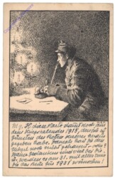 Soldat vor Christbaum