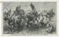 Vernichtung einer russischen Kavallerie-Abteilung an der Ostgrenze