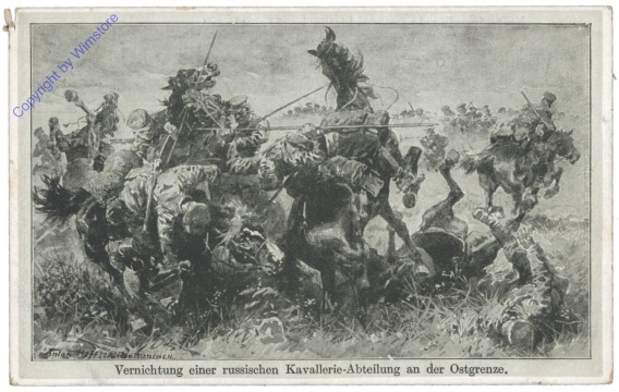 ak143730 Vernichtung einer russischen Kavallerie-Abteilung an der Ostgrenze