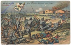ak143744 Feldskizze - Vor Paris - Kamp um Creil