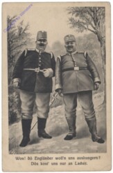 Wos! dö Engländer woll'n ...