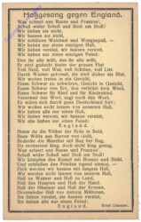 ak143983 Haßgesang gegen England