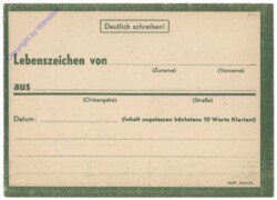 Lebenszeichen von ...