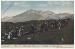 Feldmäßig bespanntes Geschütz im Hochgebirge