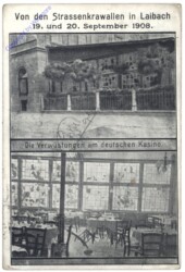 Von den Strassenkrawallen in Laibach 1908