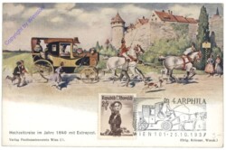 ak144158 Hochzeitsreise im Jahre 1840 mit Extrapost