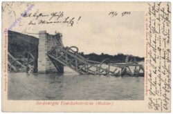 ak144177 Gesprengte Eisenbahnbrücke (Moddder)