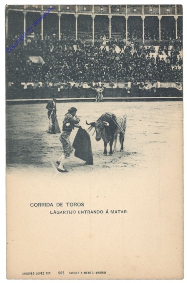 Corrida de toros, Lagartijo entrando a matar
