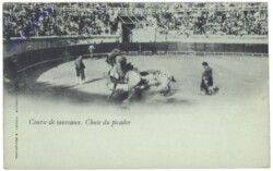 Course de taureaux, Chute du picador