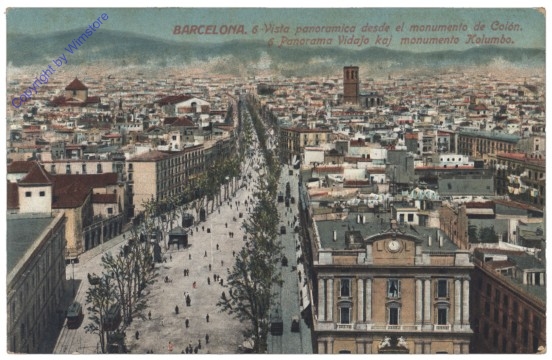 Barcelona, 6-Vista panoramica desde el monumento de Colon