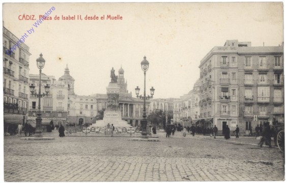 ak144450 Cadiz, Plaza de Isabell II, desde el Muelle
