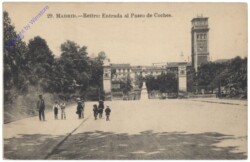 Madrid, Retiro: Entrada al Paseo de Coches