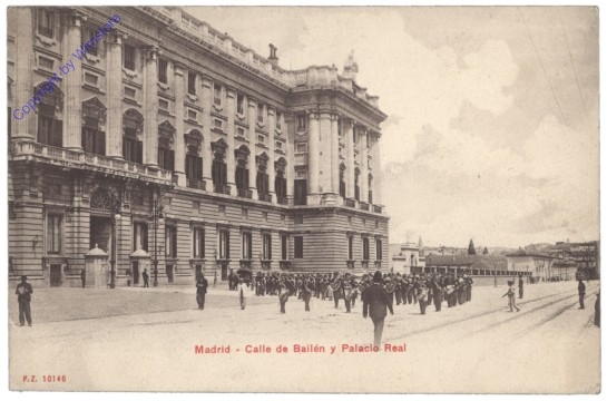 Madrid, Calle de Bailen y Palacio Real
