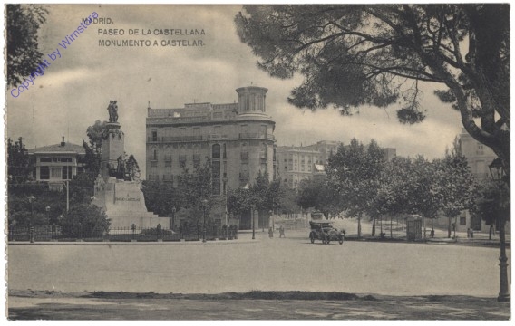 Madrid, Paseo del la Castellana Monumento a Castelar