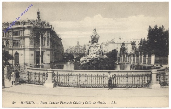 Madrid, Plaza Castelar Fuente de Cibeles y Calle de Alcada