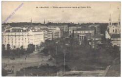 ak144656 Madrid, Vista panoramica hacia el Hotel Riz