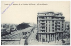 Valencia, Andenes de la Estacion del Norte y calle de Alicante