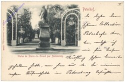 Peterhof, Statue de Pierre-le-Grand par Antokolsky