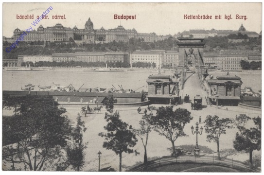 Budapest, Kettenbrücke mit kgl. Burg