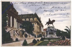 Budapest, Burggarten-Partie mit Monumenbt des Prinzen Eugen
