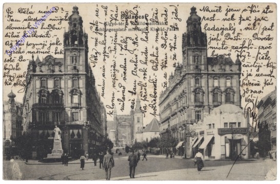 Budapest, Schlangenplatz mit Erzb. Palais