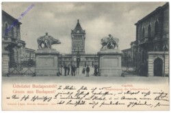 ak145671 Budapest, Haupteingang der Schlachtbrücke