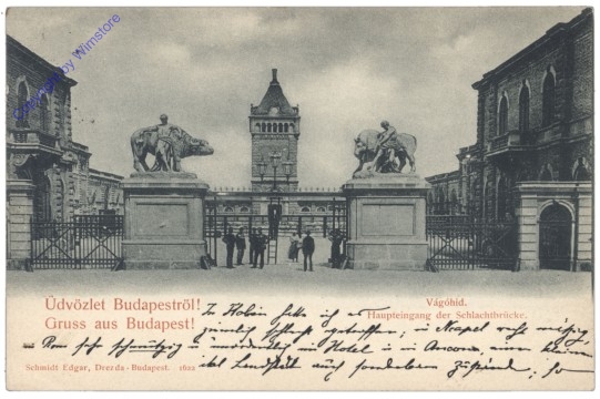 Budapest, Haupteingang der Schlachtbrücke
