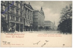 Budapest, National-Theater und Kossuth Lajos-Gasse