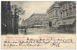 Budapest, Ein Theil der Andrássystrasse mit der Oper