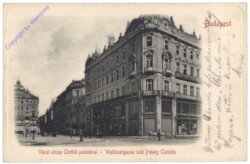 Budapest, Waitznergasse und Palais Clotilde
